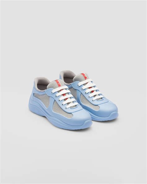 blue and gray prada sneakers|prada rubber sneakers.